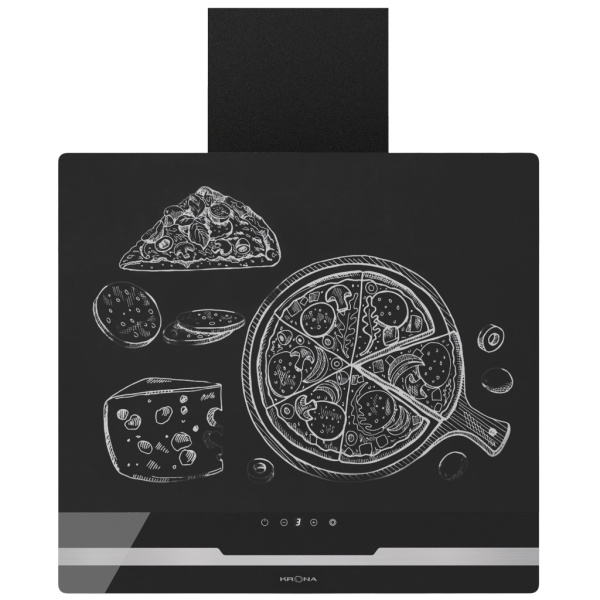 KRONA DOMENIKA 600 BLACK/INOX S вытяжка кухонная