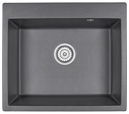 Кухонная мойка GRANULA 6001, ГРАФИТ (ЧЁРНО-СЕРЫЙ), кварц