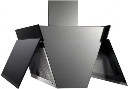 Falmec Design+ BUTTERFLY isola 90 inox vetro nero (800)