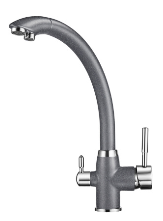 Кухонный смеситель GRANULA 2167, ГРАФИТ (ЧЁРНО-СЕРЫЙ)
