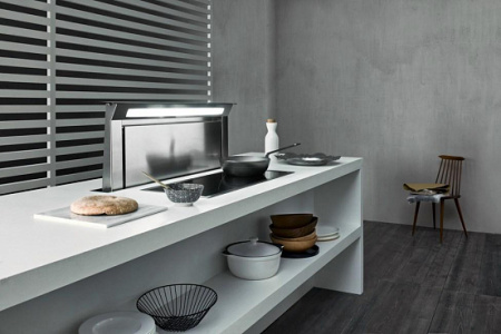 Falmec Design+ DOWN DRAFT tavolo 120 inox