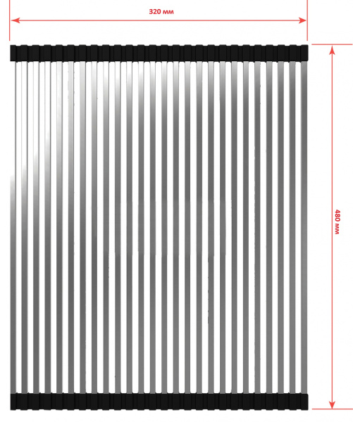 GR-4832, Ролл-мат, НЕРЖ, 320*480 мм