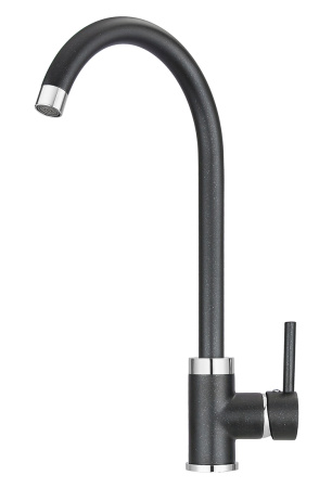 Кухонный смеситель GRANULA 2125, ШВАРЦ (чёрный металлик)