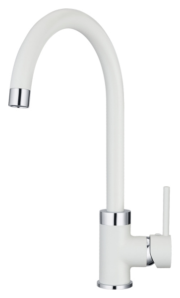 Кухонный смеситель GRANULA 2125, АРКТИК (БЕЛЫЙ)