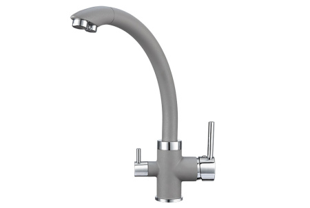 Кухонный смеситель GRANULA 2167, АЛЮМИНИУМ