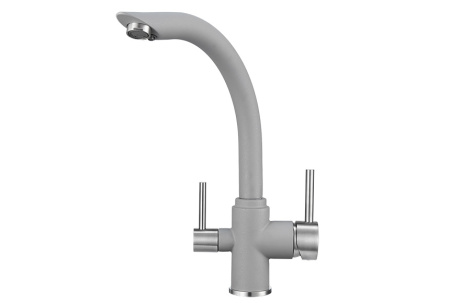 Кухонный смеситель GRANULA 2304, АЛЮМИНИУМ