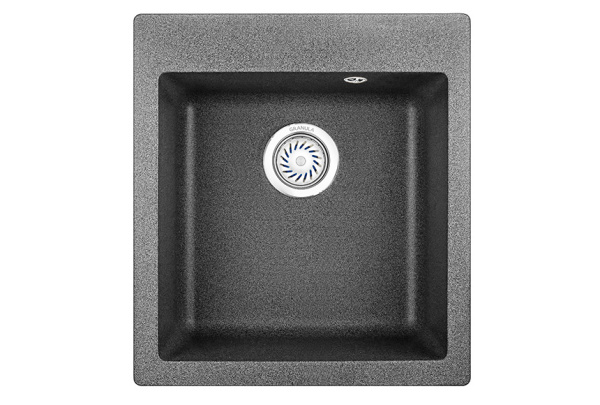 Кухонная мойка GRANULA 4201, ГРАФИТ (ЧЁРНО-СЕРЫЙ), кварц