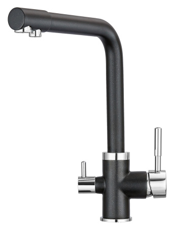 Кухонный смеситель GRANULA 2015, ШВАРЦ (чёрный металлик)