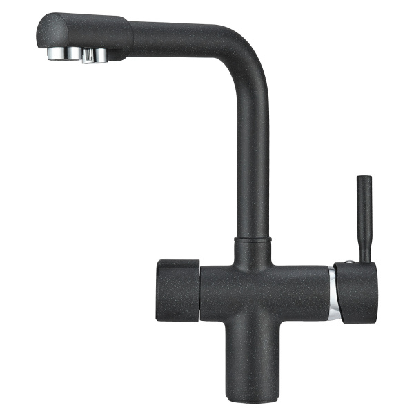 Кухонный смеситель GRANULA 2088, ШВАРЦ (чёрный металлик)