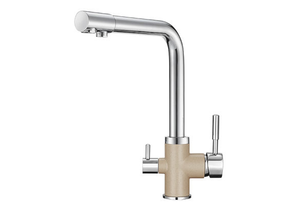 Кухонный смеситель GRANULA 3015, XРОМ/ПЕСОК