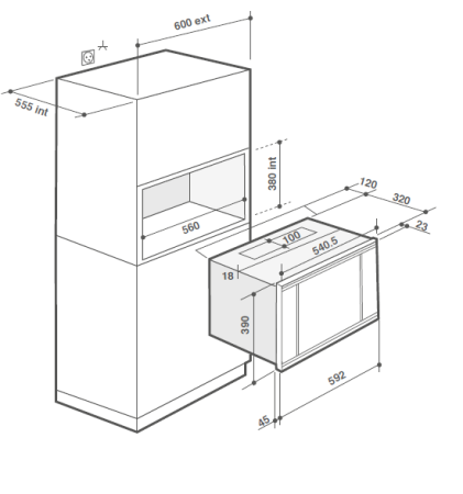 Встраиваемая микроволновая печь De Dietrich DME7120X