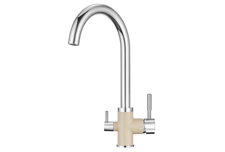 Кухонный смеситель GRANULA 3168, XРОМ/ПЕСОК