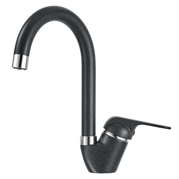 Кухонный смеситель GRANULA 1024, ШВАРЦ (чёрный металлик)