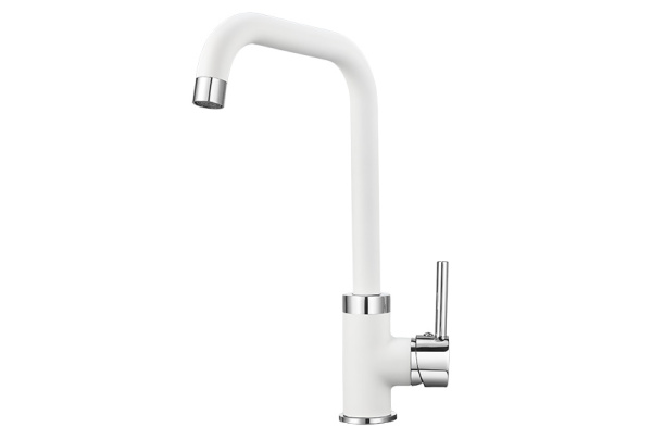 Кухонный смеситель GRANULA 0041, АРКТИК (БЕЛЫЙ)